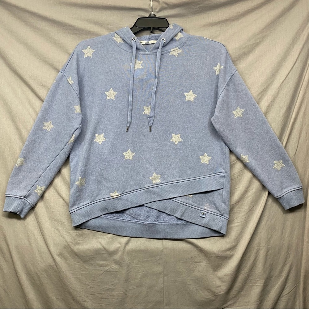Seven 7 Hoodie With Stars Blue and silver‎ Criss Cross bottom Size | M